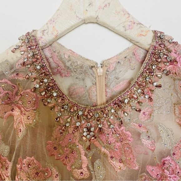 Mac Duggal pink Floral Embroidered Tulle Column Gown - Picture 13 of 16